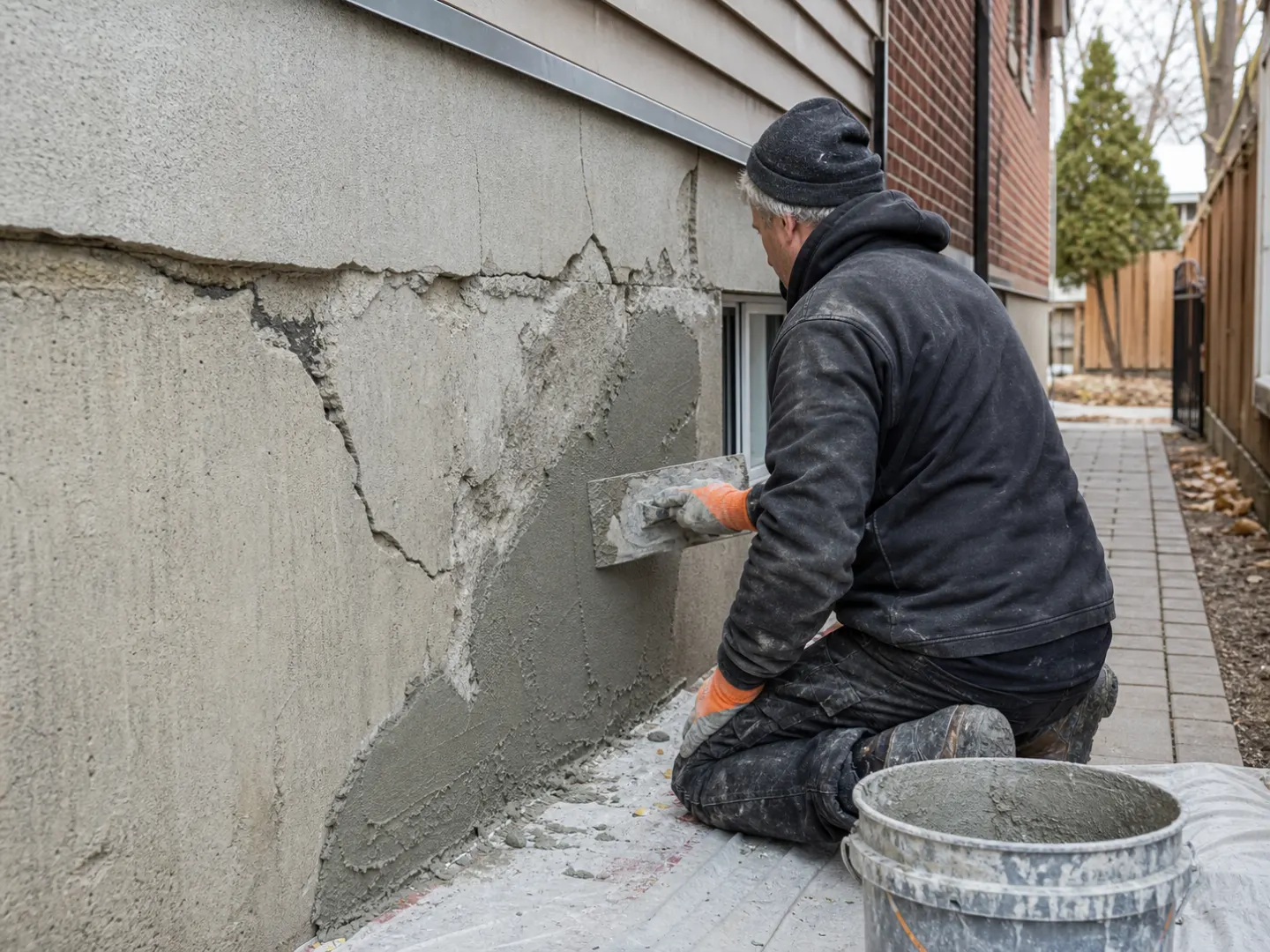 Concrete Repair & Parging Toronto project in Toronto