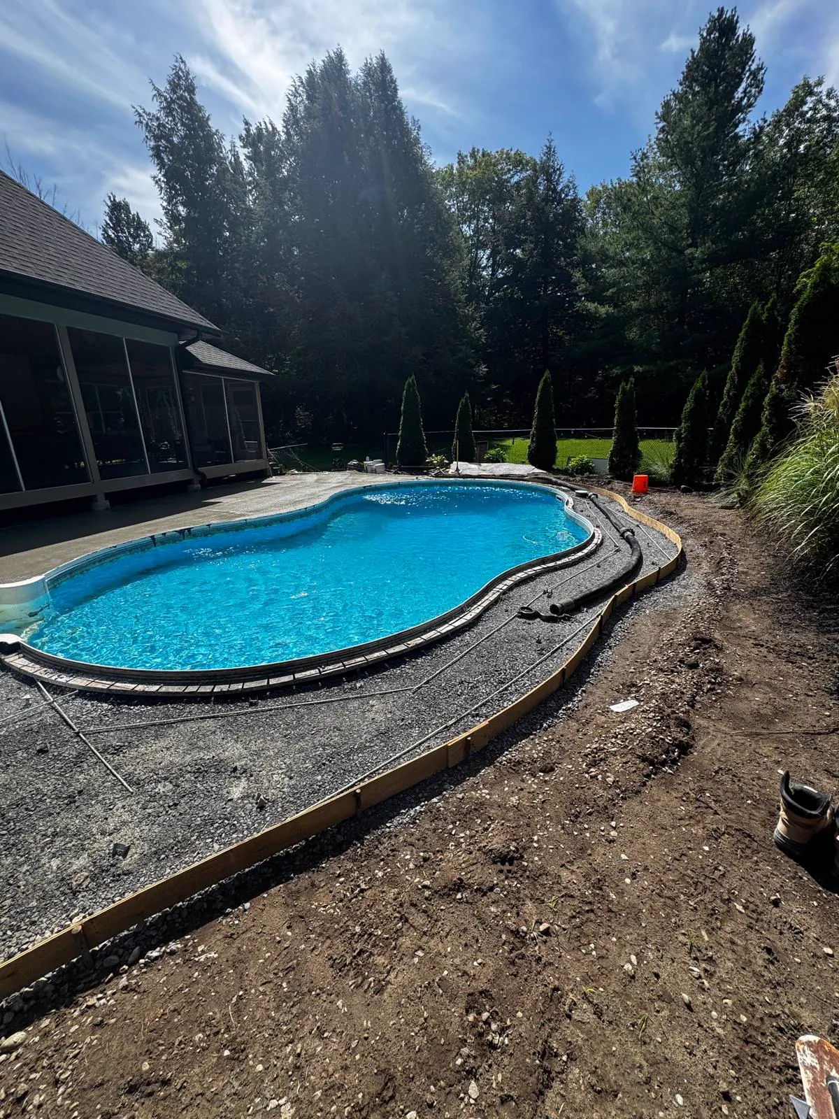 Residential Pool Deck Placement project progress photo 1