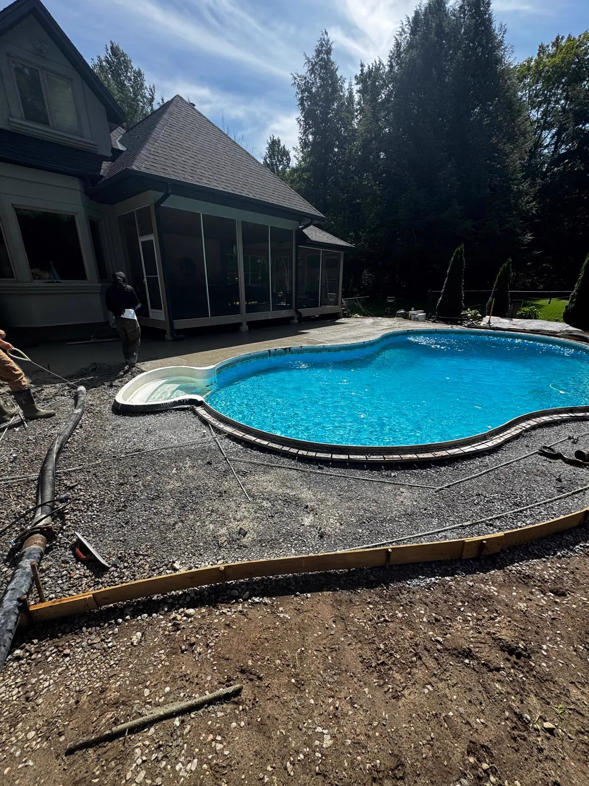 Residential Pool Deck Placement project progress photo 2