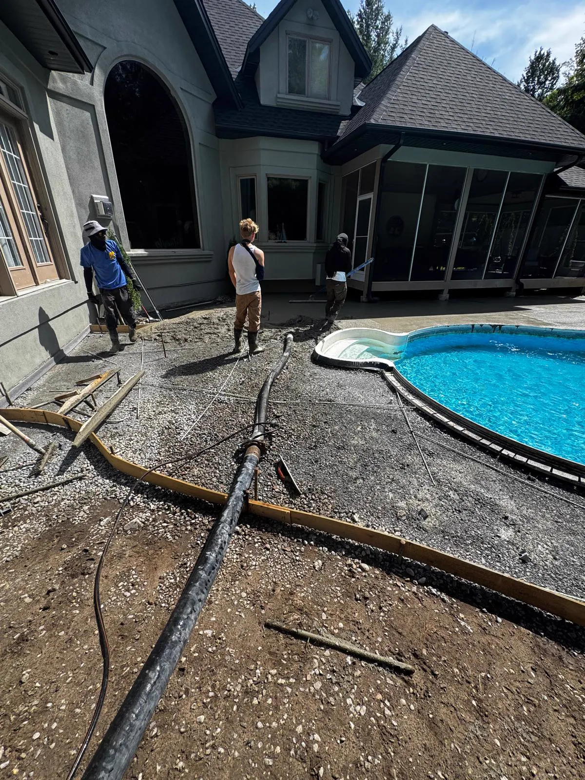 Residential Pool Deck Placement project progress photo 3