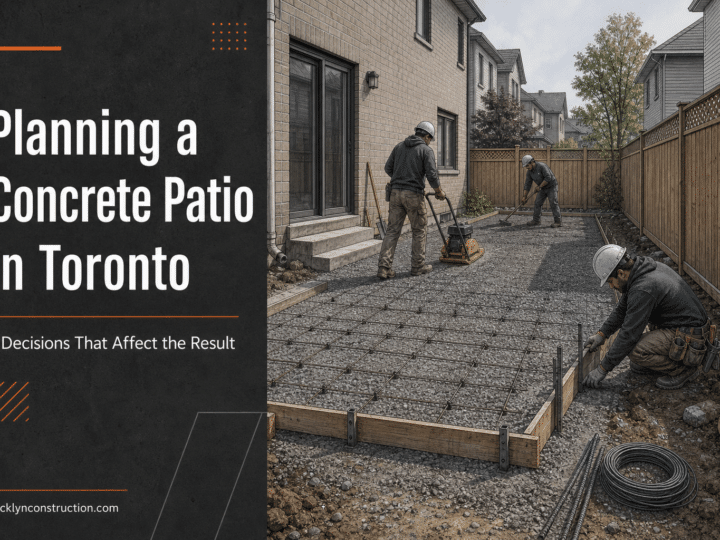 Planning a Concrete Patio in Toronto: 7 Decisions That Affect the Result