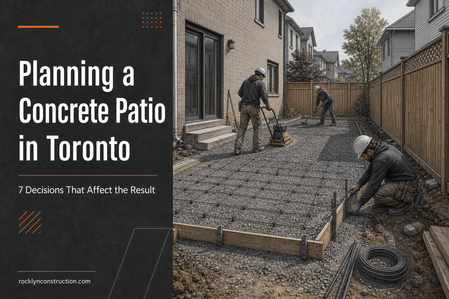 Planning a Concrete Patio in Toronto: 7 Decisions That Affect the Result